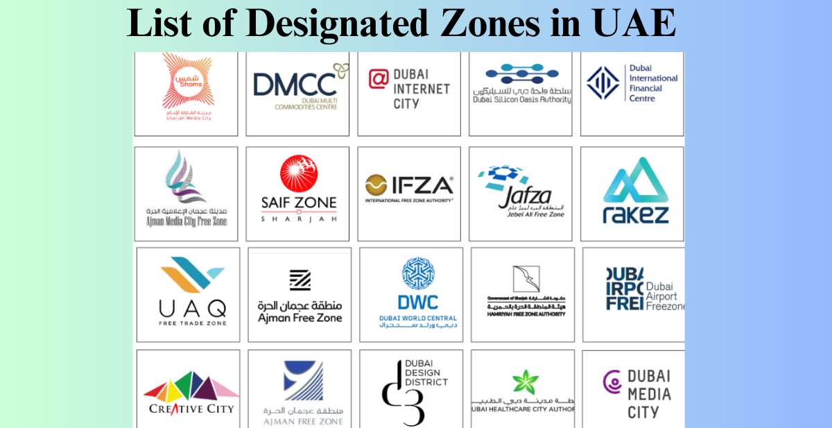 List of Designated Zones in UAE